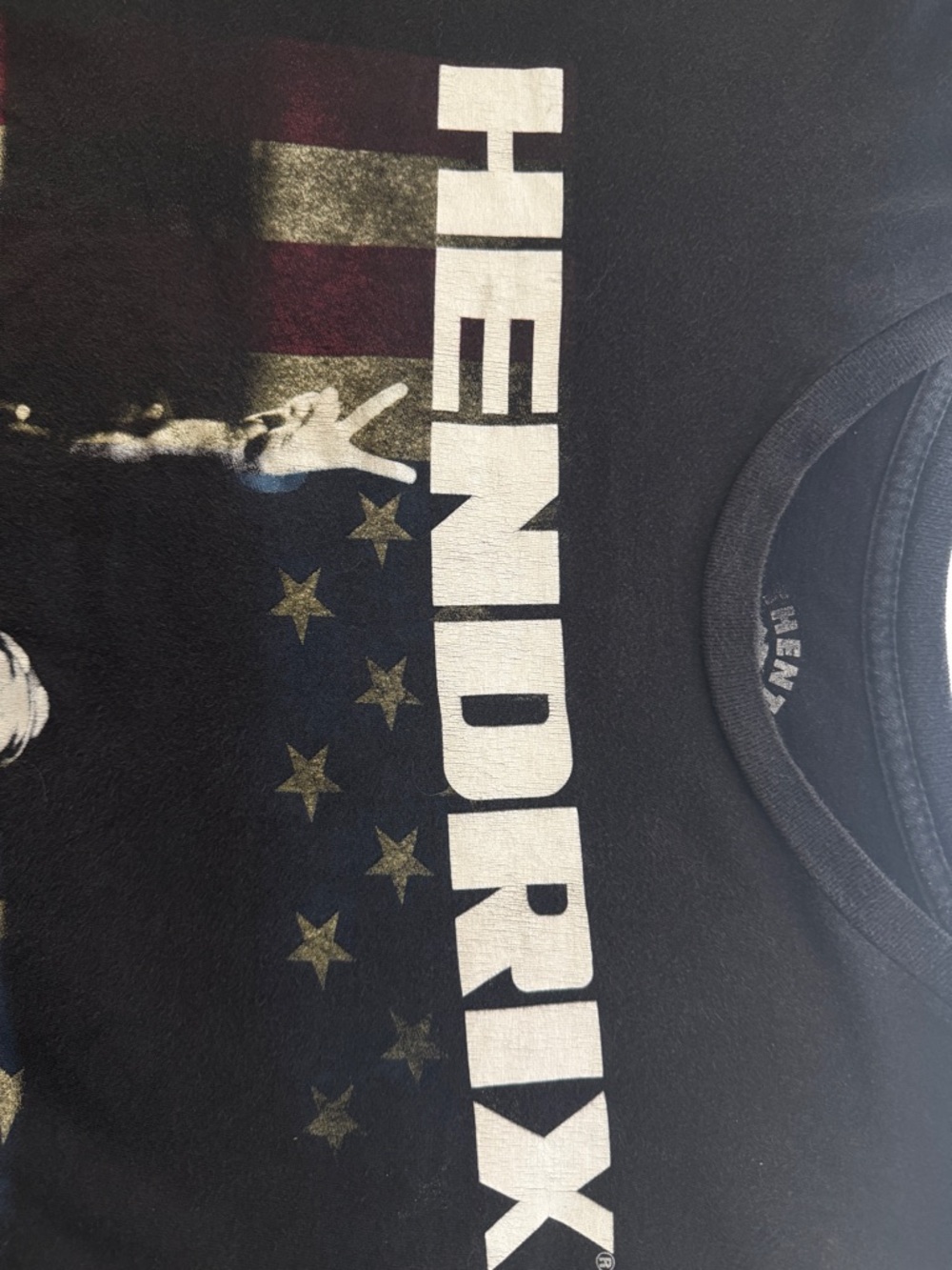 Jimi Hendrix Graphic Band Tee Black Vintage Fade Medium Rock Tee - Picture 7 of 8